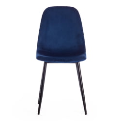 Стул BREEZE (mod. 4724) металл/вельвет, 44х48х87см, темно-синий/черные ножки