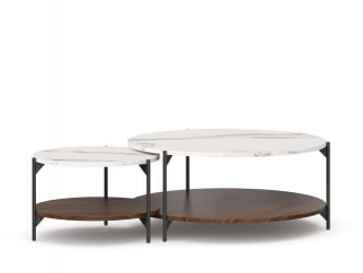 Комплект журнальных столов Вилена Орех/Монте Белый