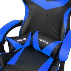 Кресло 088 цвет черный/синий с массажем 088-black-blue-mass