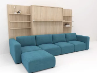 Диван кровать трансформер Смарт 1 П+КД+П+Пуф 1400 Венге