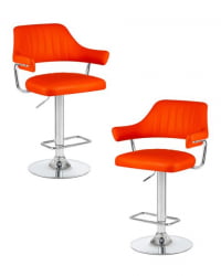 Стул барный ДОБРИН CХАРЛЙ (оранжевый) 2 шт / DOBRIN CHARLY