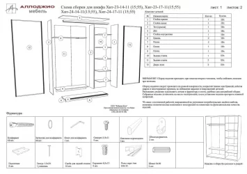 Шкаф-купе Хит-24-14-77 Париж Ясень шимо темный