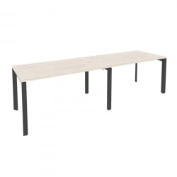 Рабочая станция на П-образном м/к ОНИКС О.МП-РС-2.3.8 Денвер Светлый/Антрацит / ONIX O.MP-RS-2.3.8