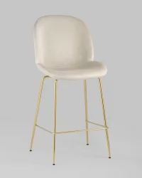 Стул полубарный Beetle со спинкой gold Бежевый