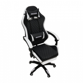 Кресло 892-1 цвет черный/белый с массажем 892-1-black-white-mass