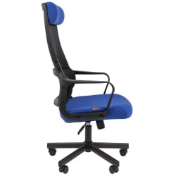 Кресло руководителя Chairman 590 ткань/сетка Синий