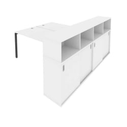 Рабочая станция с опорным шкафом-купе Метал Сйстем Б.РС-СШК-4.4 Белый/Антрацит / Metal System