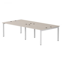 Бенч-система на 4 места на металлокаркасе, опоры 45 гр Everprof EVO 254S016 (2760) Кашемир Белый