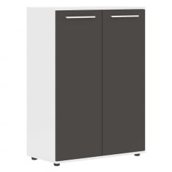 Шкаф с глухими средними дверьми ЕДИС ЕМCС 85.1 Мокко Белый Белый / EDIS EMCS
