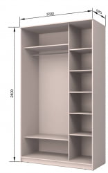 Шкаф купе 2-ух дверный Хит-24-12-11 Дуб млечный