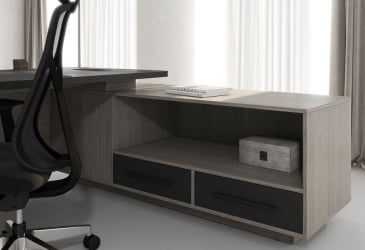 Кабинет руководителя VELION №1 Яшма черный Дуб Сильвер