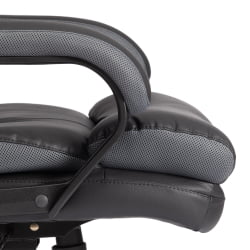 Кресло руководителя Duke metal BL кож/зам/ткань, черный/серый, 36-6/12