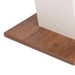 Стол обеденный TIBI L нераздвижной ЛДСП (18 мм), 68,6 х 110 х 75 см, Дуб Канзас/Пепел