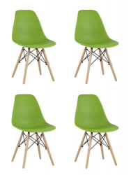 Стул Eames Style DSW зеленый 4 шт. комплект (разборный каркас)
