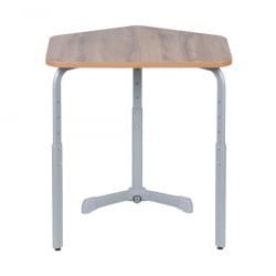 Парта одноместная трапеция (рост 3-7) Дуб Вотан/Металл Серый