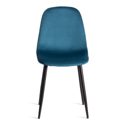 Металлический стул BREEZE (mod. 4724) Велюр/металл , 44 х 53 х 87 см, Dark turquoise (темно-бирюзовый) HLR62 / черный