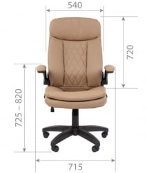 Кресло офисное CHAIRMAN 533 экокожа Черный