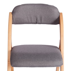 Стул FRUTTO (mod. 05) дерево, серый хлопок , 46,5 x 60 x 77 см, Grey (Cерый) А 13/ натуральный