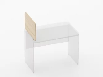 Экран разделительный прямой Glassy 5.14.06 Бук светлый