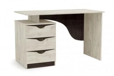 Письменный стол с ящиками Лючия 33.23 Бетон пайн белый Венге