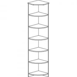 Распашной шкаф в гостиную 607  Денвер светлый