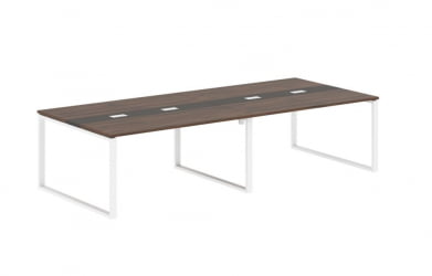 Переговорный стол EDIS EQCT 3114 Дуб Денвер темный Мокко Белый