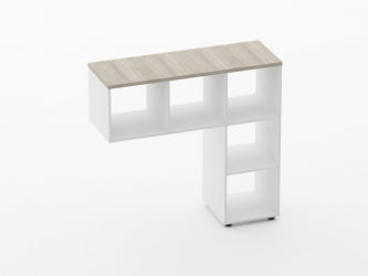 Стеллаж к столу Deka 9.08.12 Дуб Сантана светлый/Белый