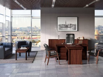 Тумба приставная с 4 ящиками BRN8630402 Темный орех