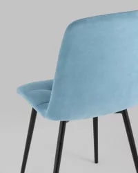 Стул Oliver велюр Пыльно-голубой