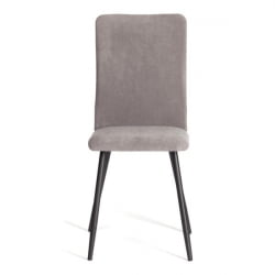 Стул со спинкой La Rousse NEW, флок , серый/черный, 29, 45x55x93 см