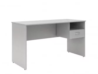 Стол письменный (S-1400) с правой подвесной тумбой Серый