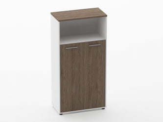 Шкаф 3 широкий закрытый с нишей Дека 10.16.131 Дуб Верцаска/Белый / Deka