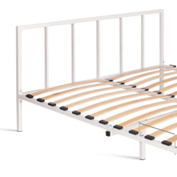 Кровать двуспальная из металла Bruno металл, 160*200 см, белый