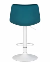 Барный стул ДОБРИН ТАИЛОР ВХИТЕ Морской волны велюр МДЖ9-99 / DOBRIN TAILOR WHITE MJ9-99