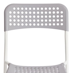 Стул со спинкой ADDE (mod. C-049) металл/пластик, 39 х 49 х 78 см, Grey (серый) /White (белый)
