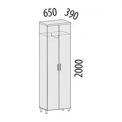 Шкаф для одежды со штангой Лидер-Престиж 83.11