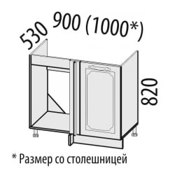 Тумба для кухни Милана 23.52 Сосна Астрид/Ваниль