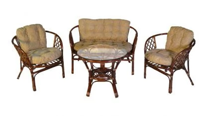 Комплект Багама с диваном, подушки светлые обычные Бахама10 миндаль матовый / Bahama10