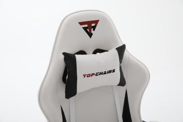 Кресло спортивное TopChairs Phantom бело-черный