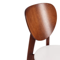 Стул DIAMANTE жесткое сидение бук, 42 х 42 х 85 см, коричневый / белый