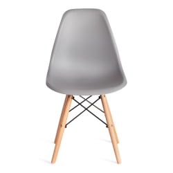 Стул со спинкой CINDY (EAMES) (mod. 1801) дерево бук/металл/сиденье пластик, 45x51x82 см, Light grey (светло-серый)