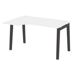 Стол эргономичный левый ОНИКС ВООД ОВ.СА-2(Л) Белый Бриллиант/Темный / ONIX WOOD OW.SA-2(L)