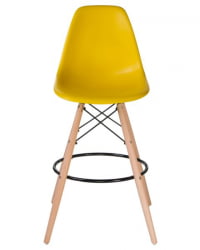 Стул барный ДОБРИН ДСВ БАР (ножки светлый бук, цвет сиденья желтый (Й-01)) 2 шт / DOBRIN DSW BAR (Y-01))