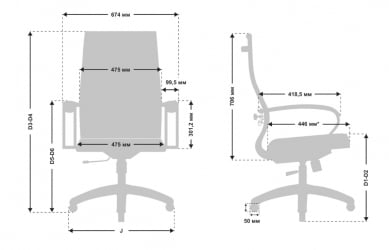 Кресло офисное МЕТТА B 2b 19/K130, Основание 17831 Комплект 1 Черное