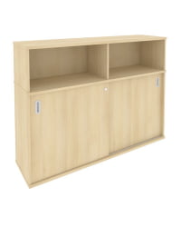 Шкаф-купе приставной Metal System Б.ШК-2 Акация/Серый