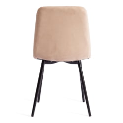 Стул CHILLY MAX Велюр/металл , 45 х 54 х 90 см , бежевый/черный