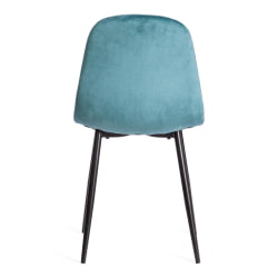 Металлический стул BREEZE (mod. 4724) вельвет/металл, 44 х 53 х 87 см, Light pale green (темно-бирюзовый ) HLR60 / черный