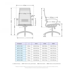 Кресло офисное МЕТТА B 2m 9/K131, Основание 17833 Комплект 2 Красное