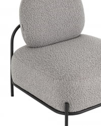 Кресло Стоун 1 ткань букле Серый