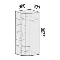 Детский шкаф для одежды Мегаполис 55.03 Сосна Астрид